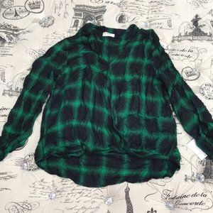 4our Dreamers Plaid Crossover Front Top